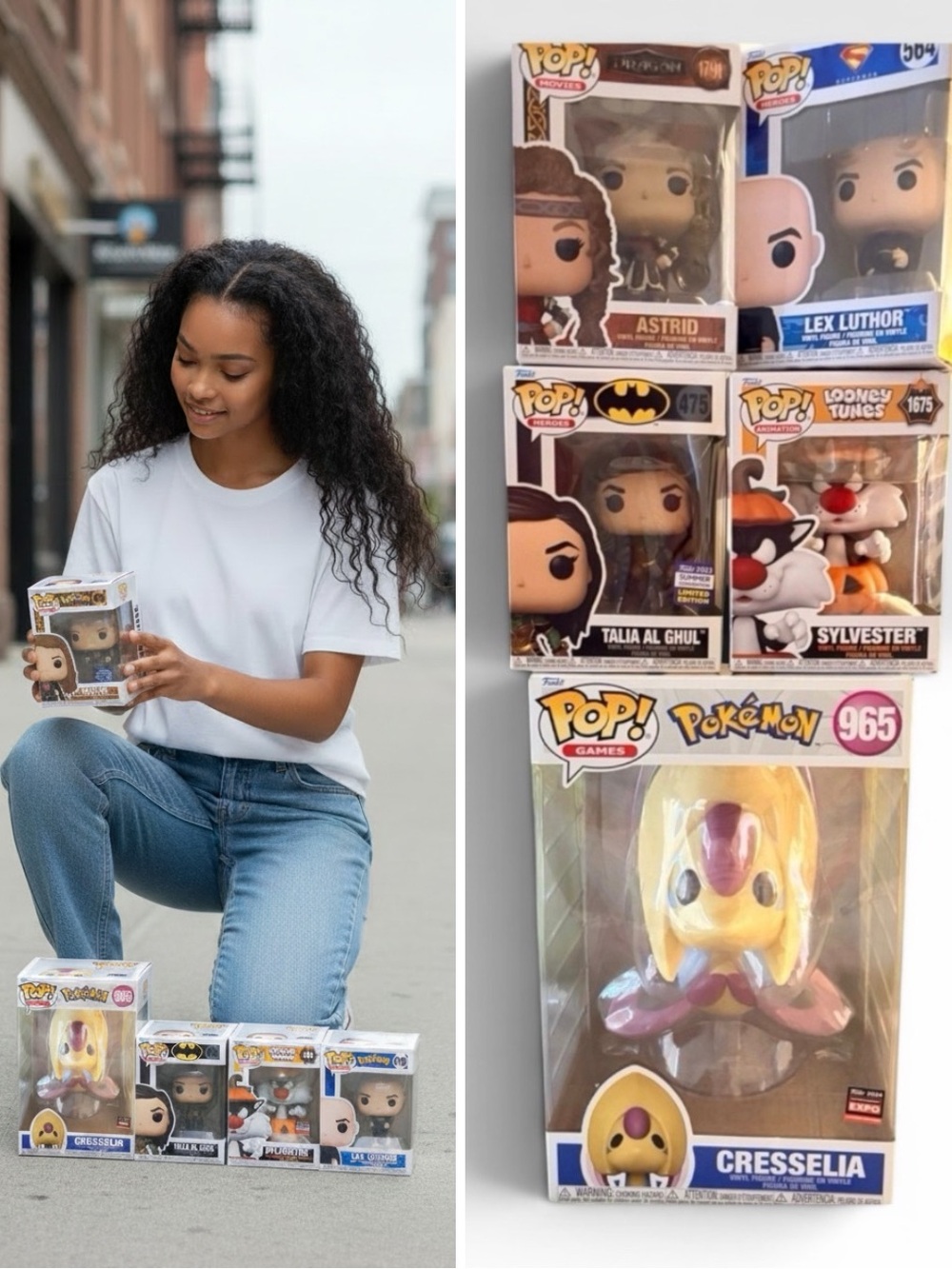 NIB Funko Pop 5pc Bundle NIB Astrid Cresselia Lex Luthor Talia Sylvester